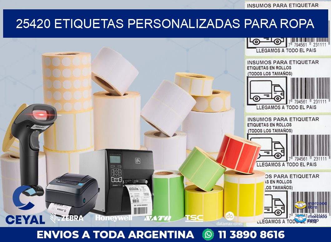 25420 ETIQUETAS PERSONALIZADAS PARA ROPA