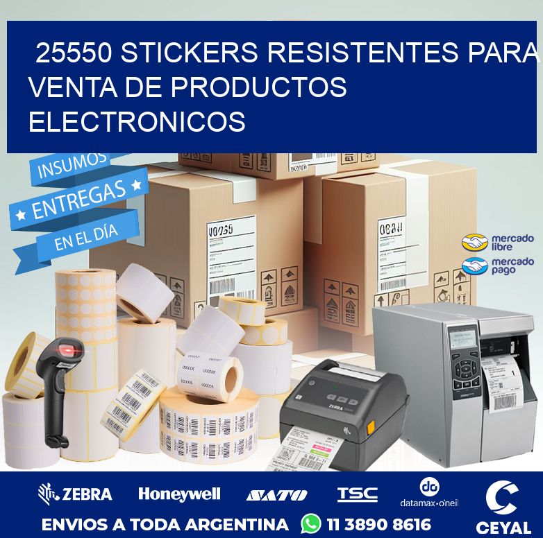 25550 STICKERS RESISTENTES PARA VENTA DE PRODUCTOS ELECTRONICOS