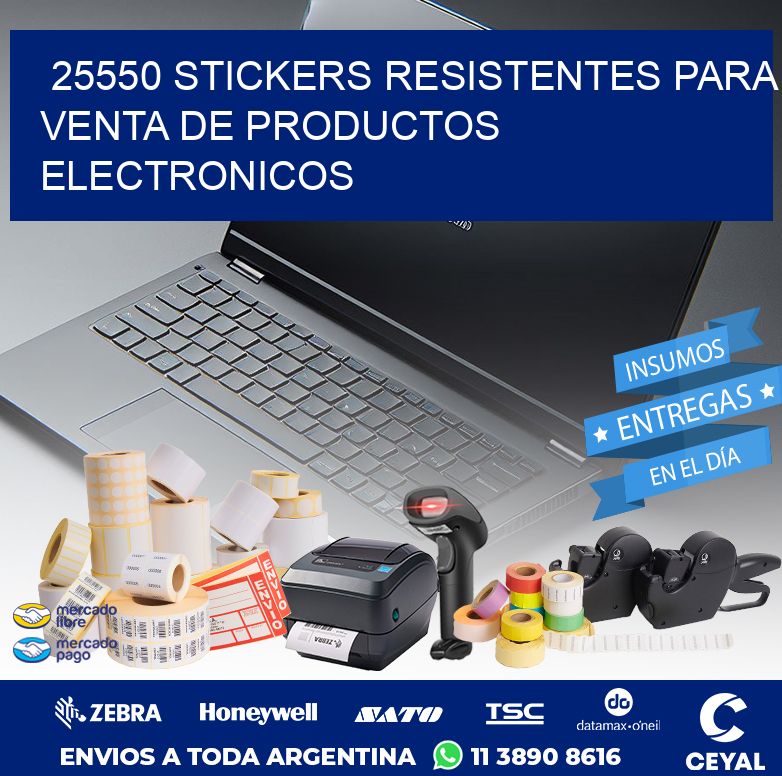 25550 STICKERS RESISTENTES PARA VENTA DE PRODUCTOS ELECTRONICOS