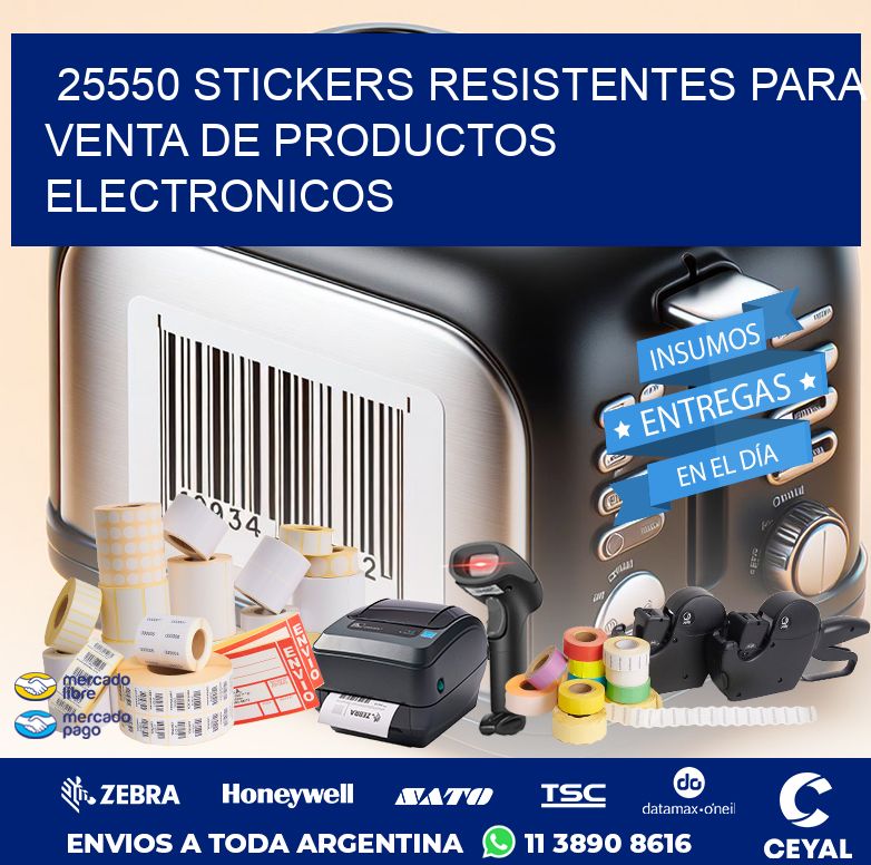 25550 STICKERS RESISTENTES PARA VENTA DE PRODUCTOS ELECTRONICOS