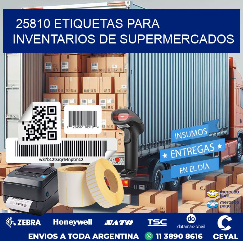 25810 ETIQUETAS PARA INVENTARIOS DE SUPERMERCADOS