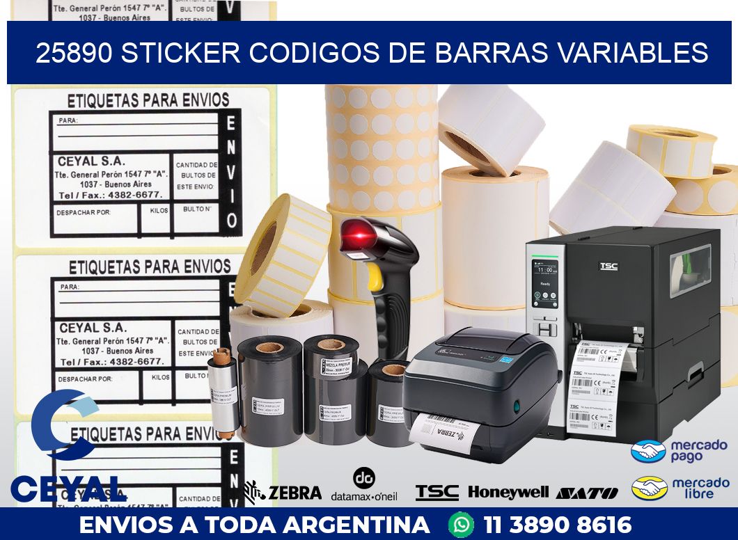 25890 STICKER CODIGOS DE BARRAS VARIABLES
