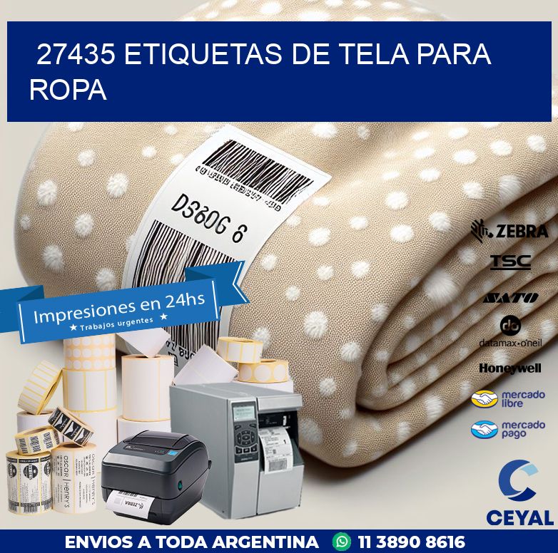 27435 ETIQUETAS DE TELA PARA ROPA