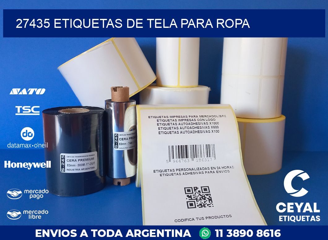 27435 ETIQUETAS DE TELA PARA ROPA