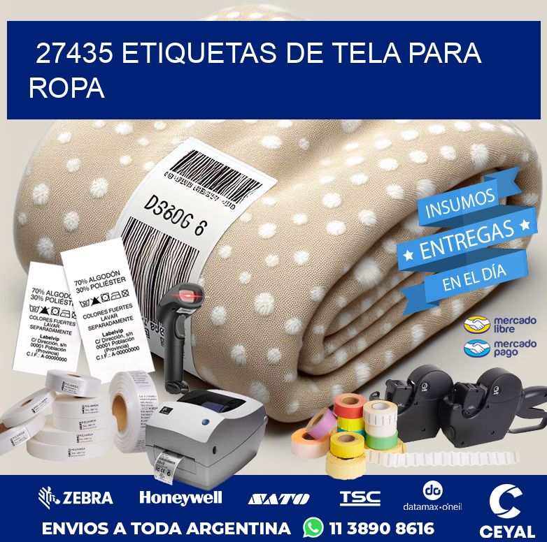 27435 ETIQUETAS DE TELA PARA ROPA