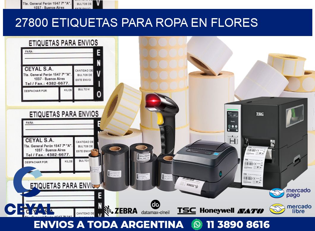27800 ETIQUETAS PARA ROPA EN FLORES