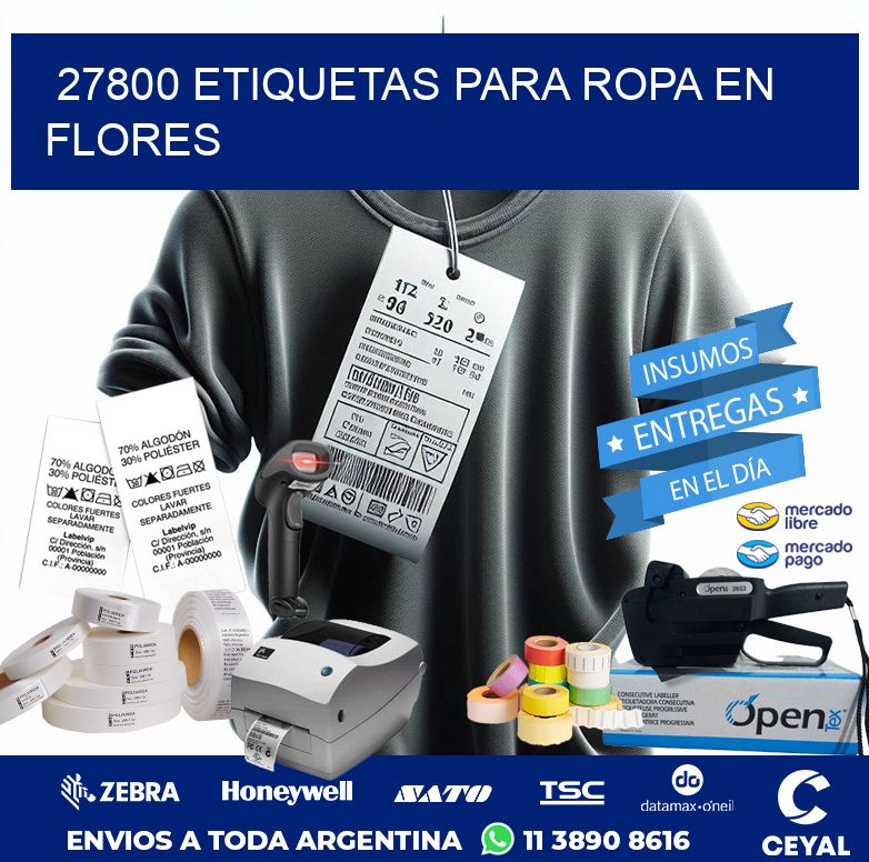 27800 ETIQUETAS PARA ROPA EN FLORES