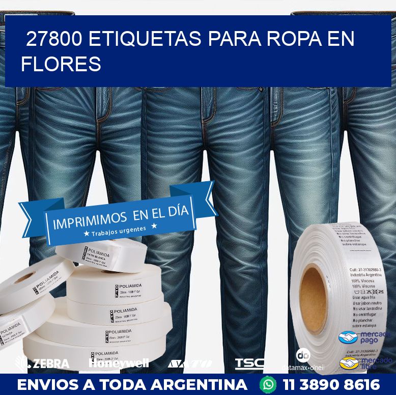 27800 ETIQUETAS PARA ROPA EN FLORES
