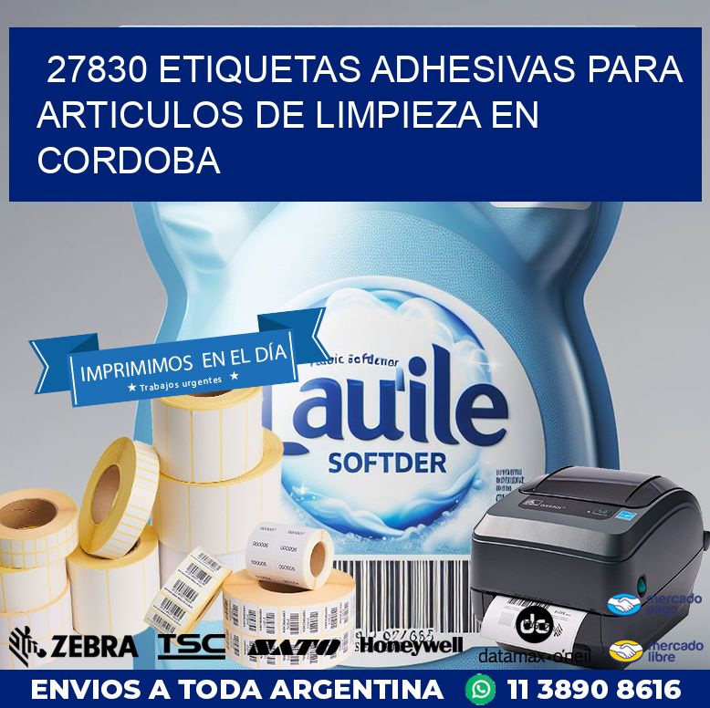 27830 ETIQUETAS ADHESIVAS PARA ARTICULOS DE LIMPIEZA EN CORDOBA