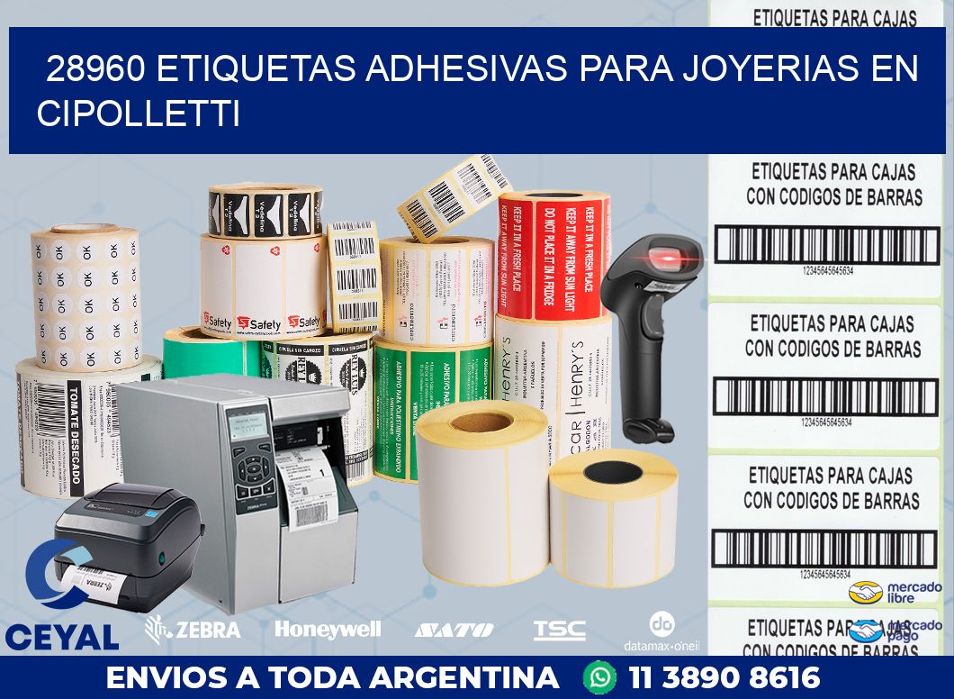 28960 ETIQUETAS ADHESIVAS PARA JOYERIAS EN CIPOLLETTI
