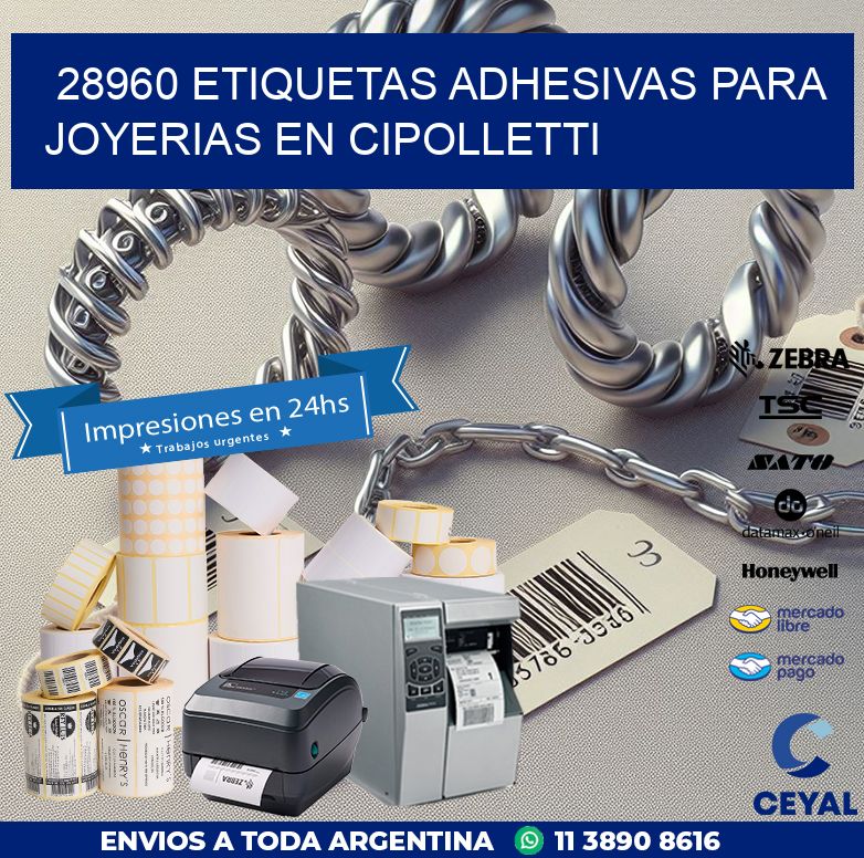 28960 ETIQUETAS ADHESIVAS PARA JOYERIAS EN CIPOLLETTI
