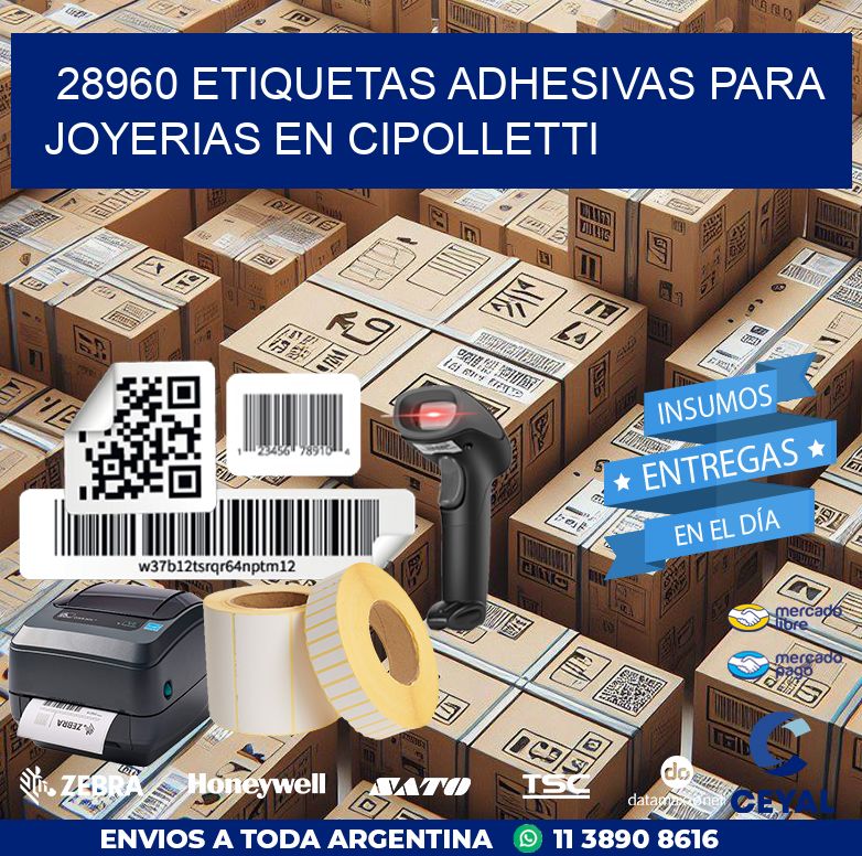 28960 ETIQUETAS ADHESIVAS PARA JOYERIAS EN CIPOLLETTI