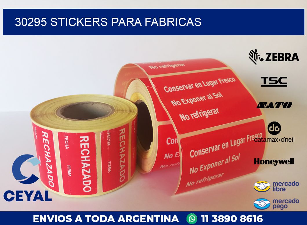 30295 STICKERS PARA FABRICAS