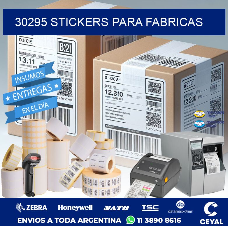 30295 STICKERS PARA FABRICAS