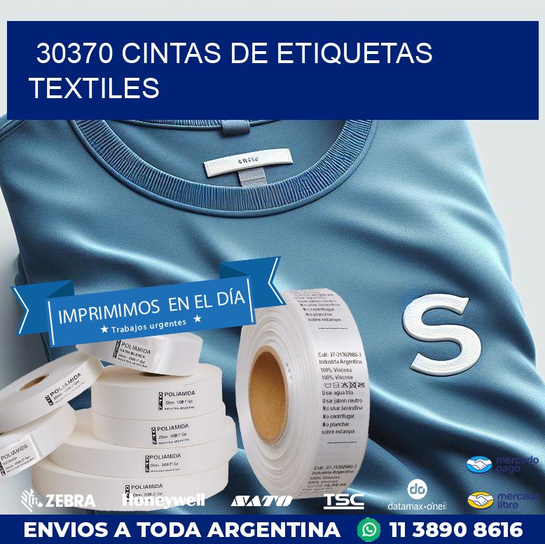 30370 CINTAS DE ETIQUETAS TEXTILES