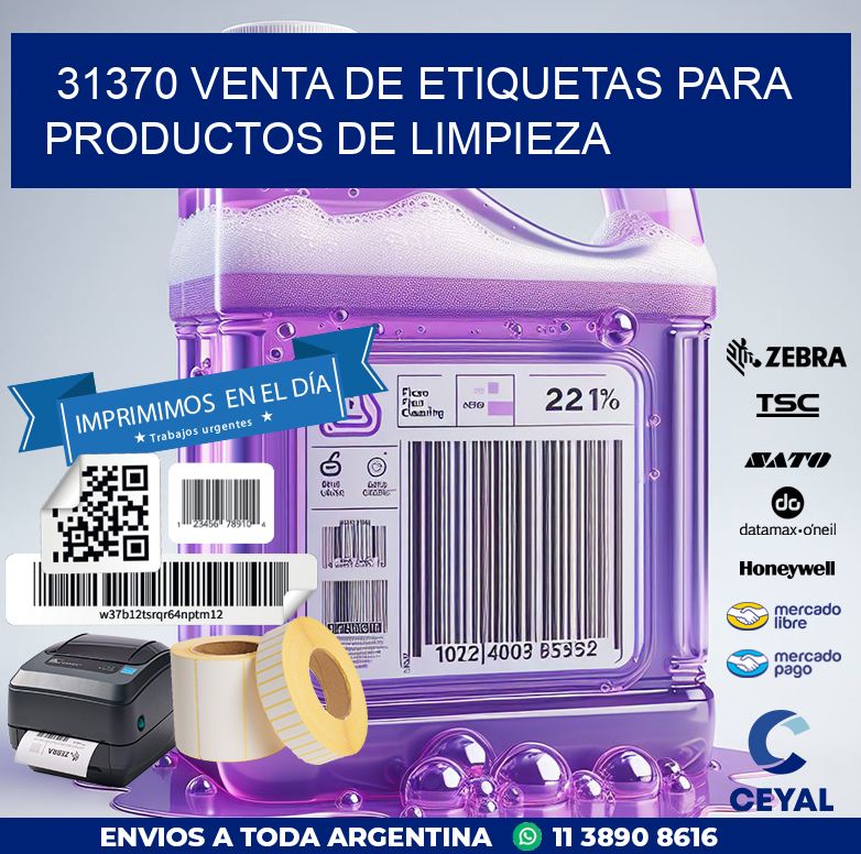 31370 VENTA DE ETIQUETAS PARA PRODUCTOS DE LIMPIEZA