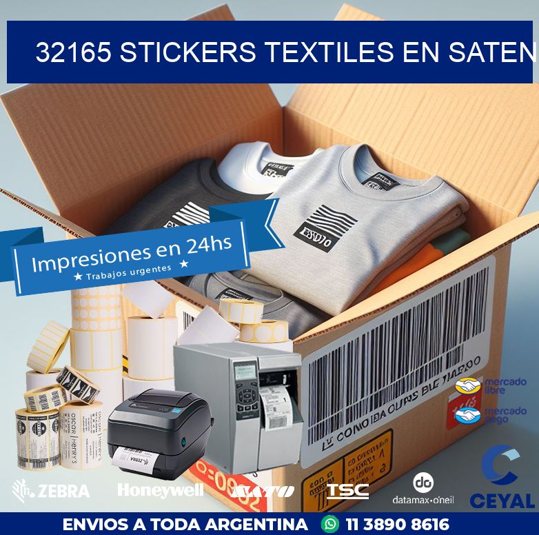 32165 STICKERS TEXTILES EN SATEN