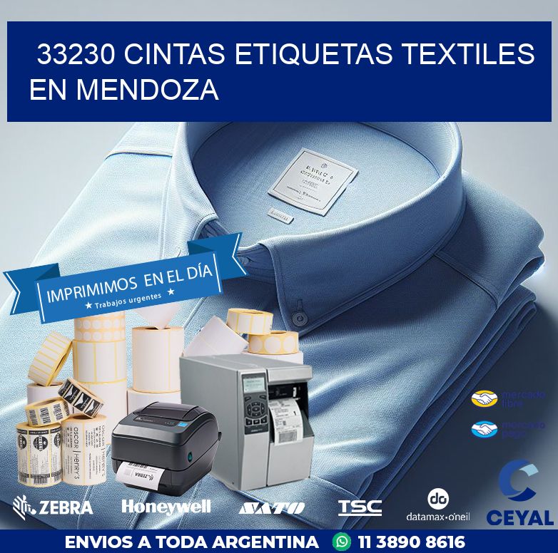 33230 CINTAS ETIQUETAS TEXTILES EN MENDOZA