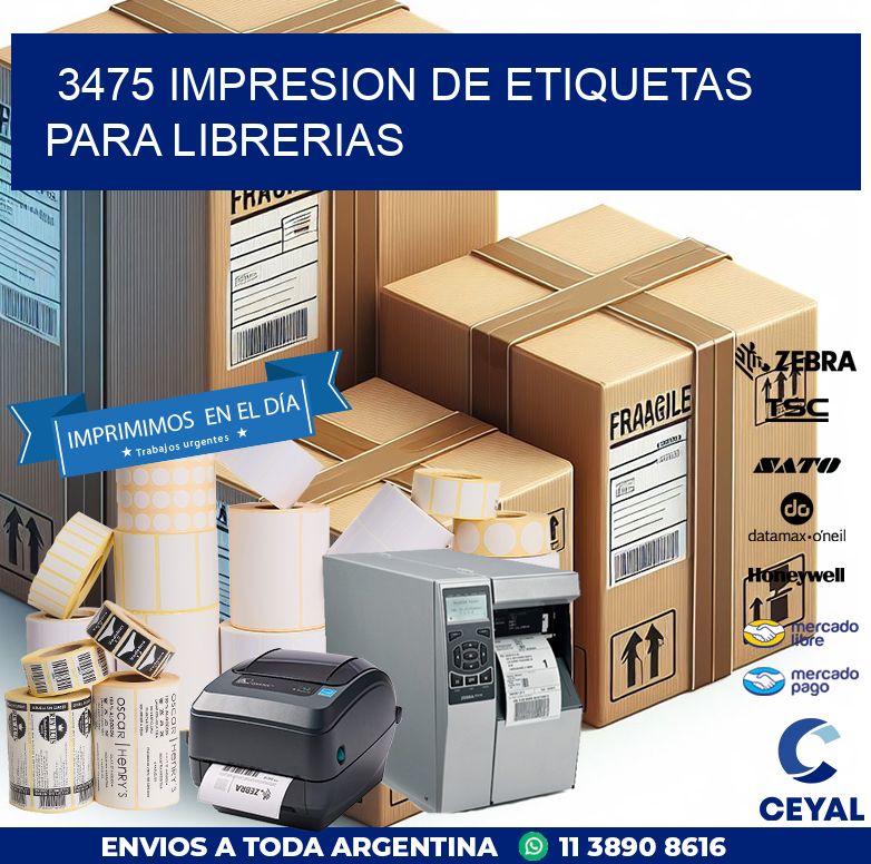 3475 IMPRESION DE ETIQUETAS PARA LIBRERIAS