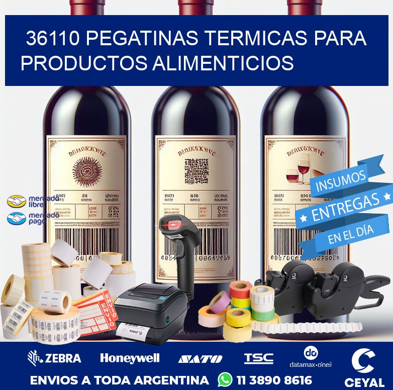 36110 PEGATINAS TERMICAS PARA PRODUCTOS ALIMENTICIOS