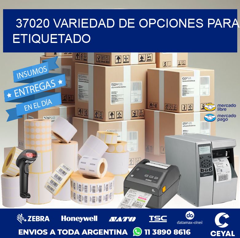 37020 VARIEDAD DE OPCIONES PARA ETIQUETADO