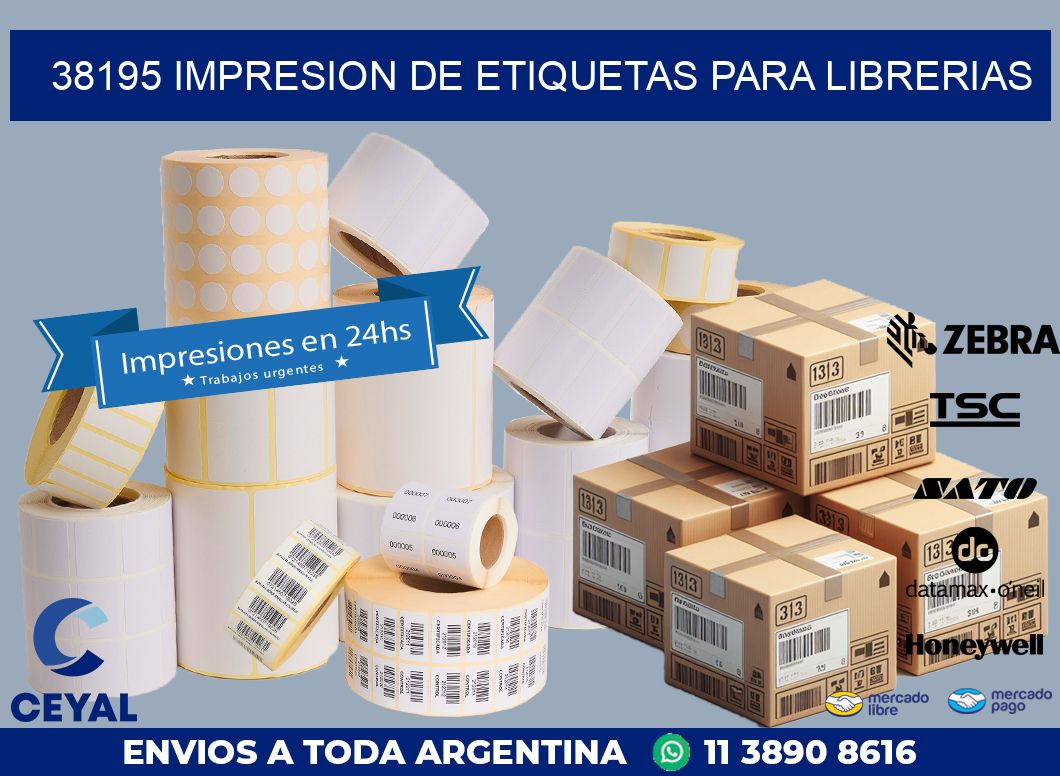 38195 IMPRESION DE ETIQUETAS PARA LIBRERIAS