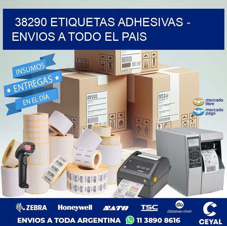 38290 ETIQUETAS ADHESIVAS - ENVIOS A TODO EL PAIS