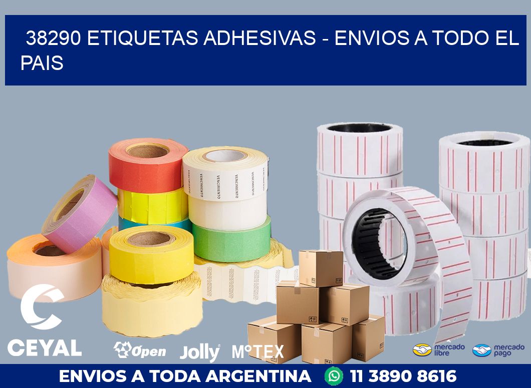 38290 ETIQUETAS ADHESIVAS - ENVIOS A TODO EL PAIS