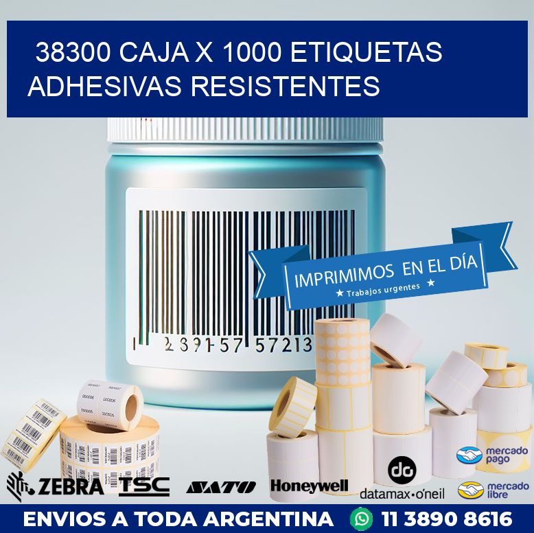 38300 CAJA X 1000 ETIQUETAS ADHESIVAS RESISTENTES