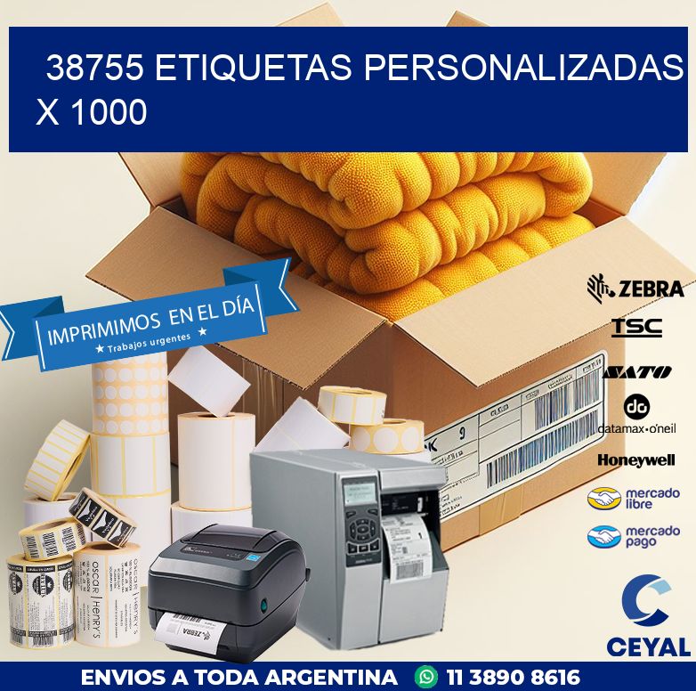 38755 ETIQUETAS PERSONALIZADAS X 1000