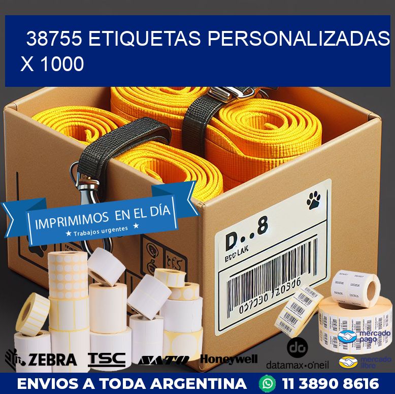 38755 ETIQUETAS PERSONALIZADAS X 1000
