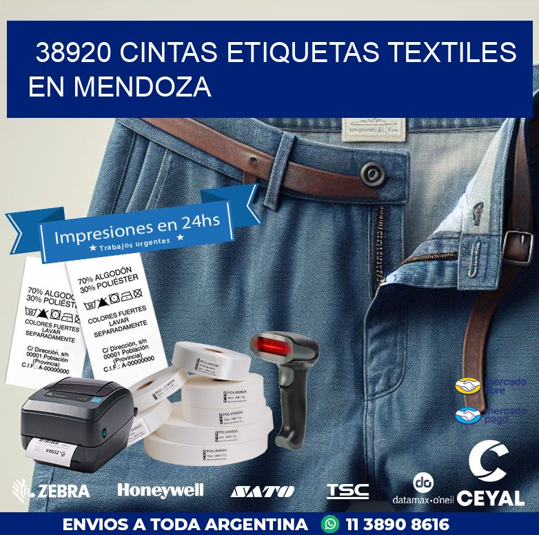38920 CINTAS ETIQUETAS TEXTILES EN MENDOZA