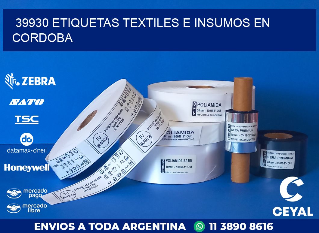 39930 ETIQUETAS TEXTILES E INSUMOS EN CORDOBA