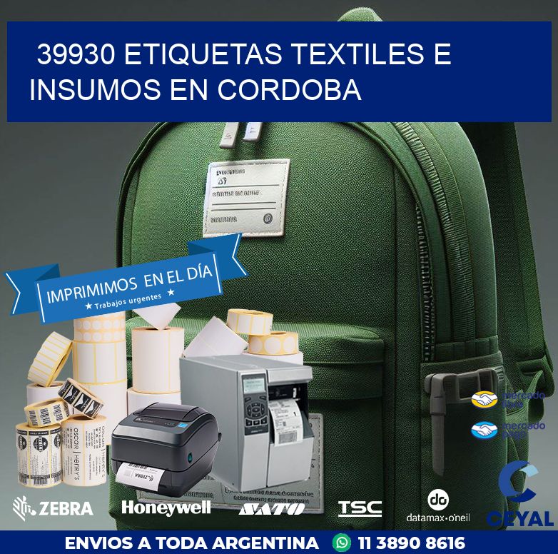 39930 ETIQUETAS TEXTILES E INSUMOS EN CORDOBA