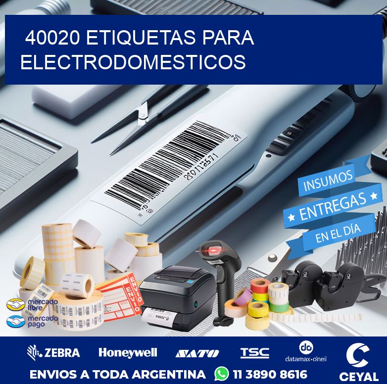 40020 ETIQUETAS PARA ELECTRODOMESTICOS