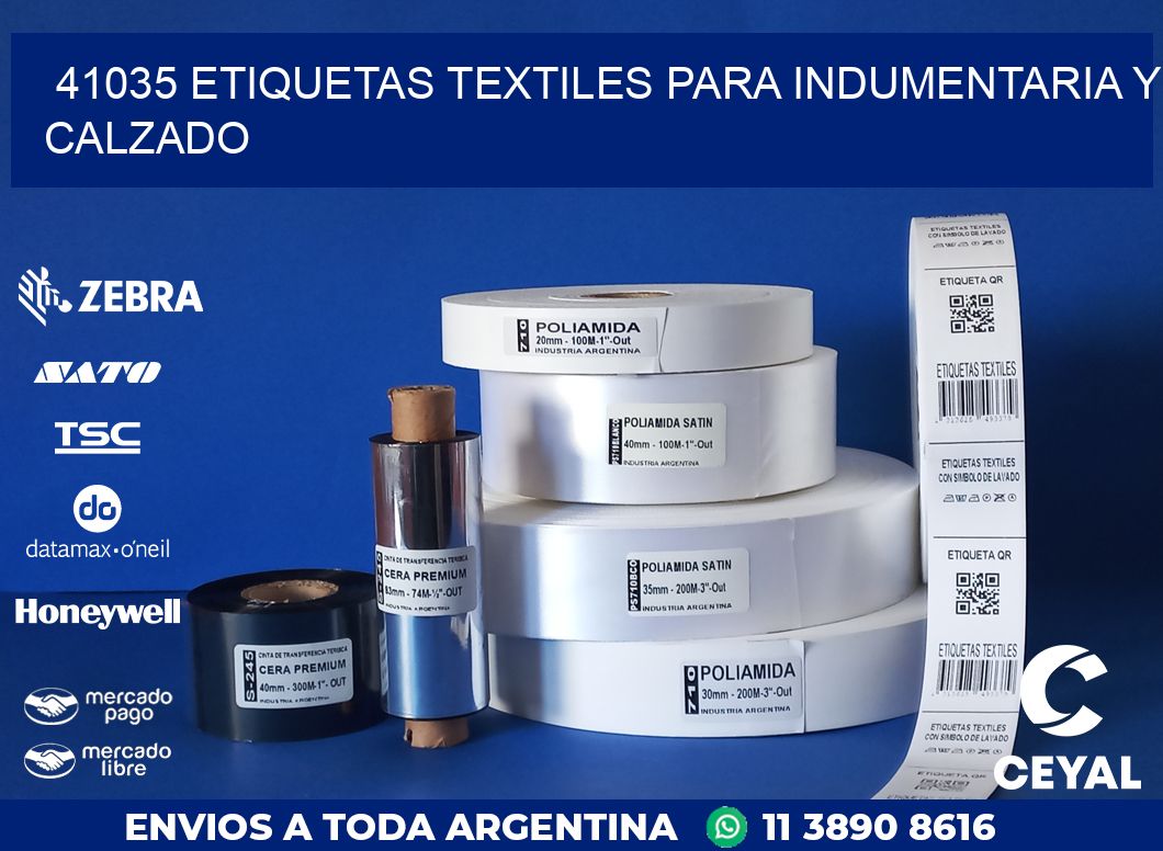41035 ETIQUETAS TEXTILES PARA INDUMENTARIA Y CALZADO
