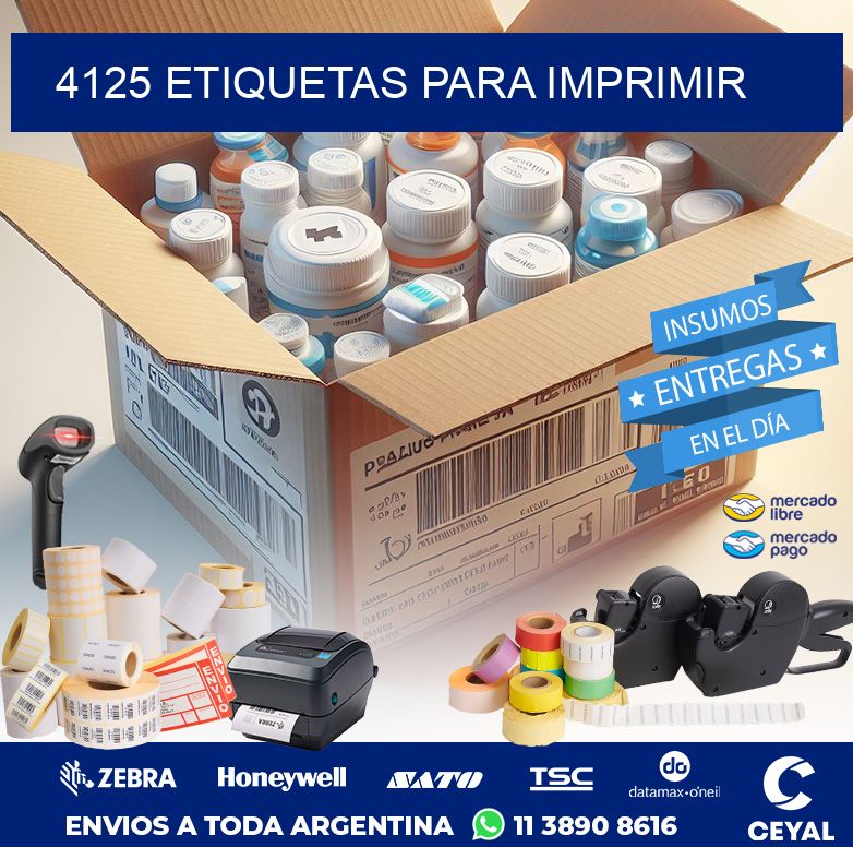 4125 ETIQUETAS PARA IMPRIMIR