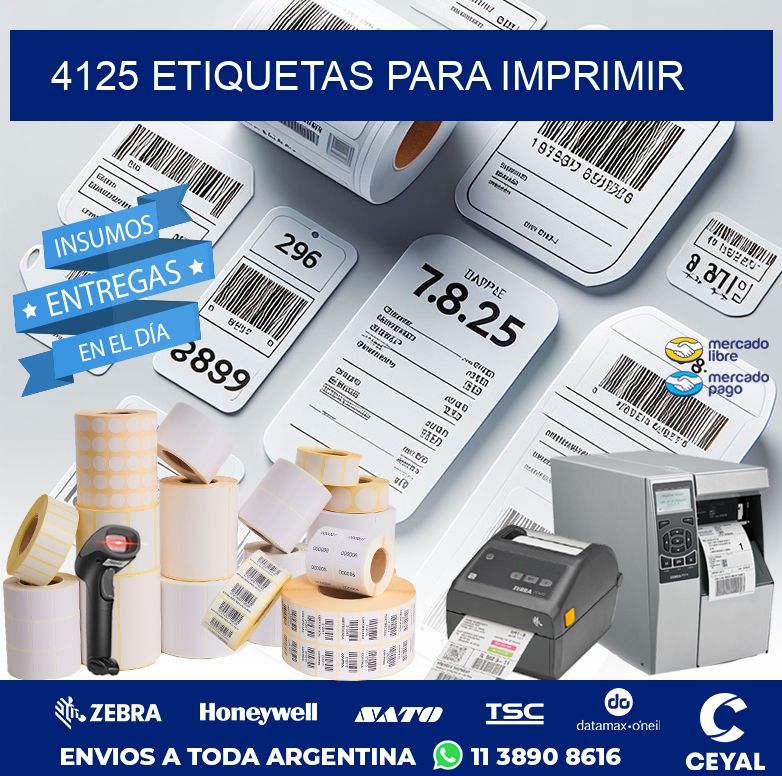 4125 ETIQUETAS PARA IMPRIMIR