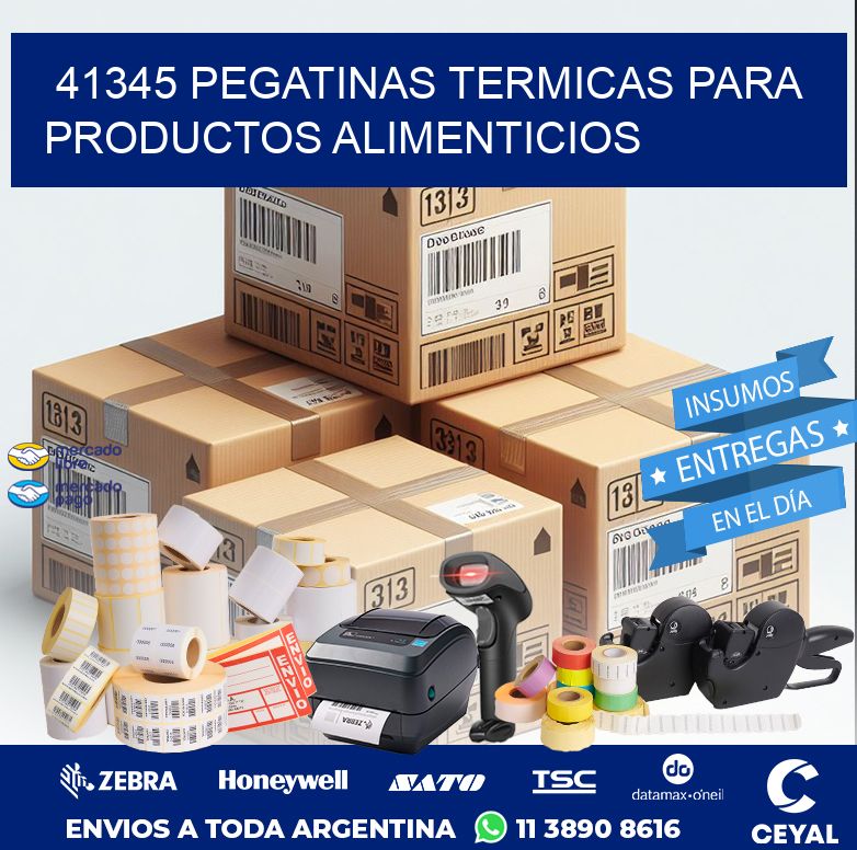 41345 PEGATINAS TERMICAS PARA PRODUCTOS ALIMENTICIOS