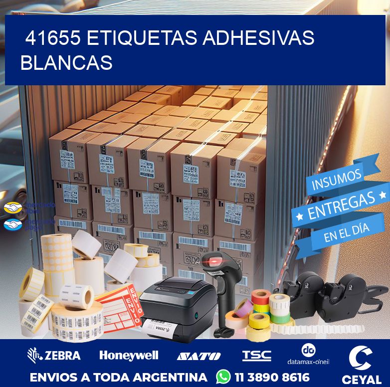 41655 ETIQUETAS ADHESIVAS BLANCAS
