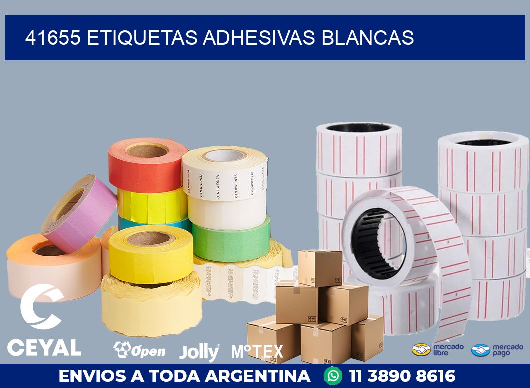41655 ETIQUETAS ADHESIVAS BLANCAS
