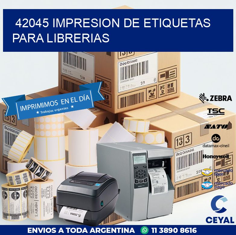 42045 IMPRESION DE ETIQUETAS PARA LIBRERIAS