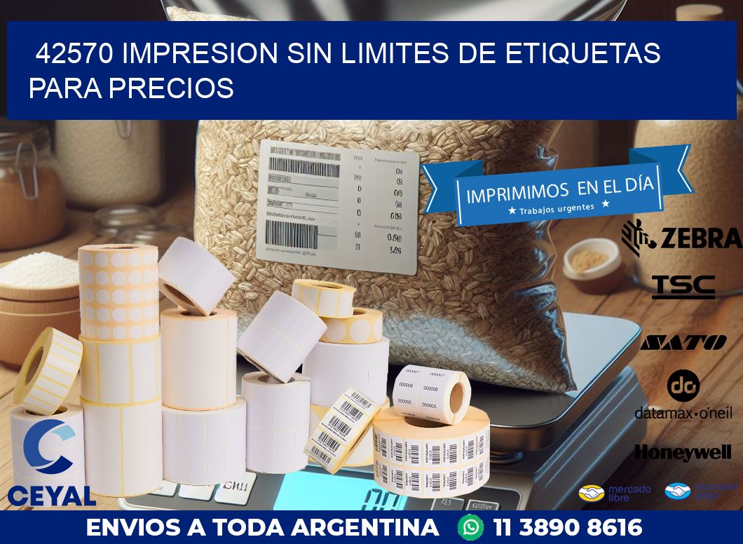 42570 IMPRESION SIN LIMITES DE ETIQUETAS PARA PRECIOS