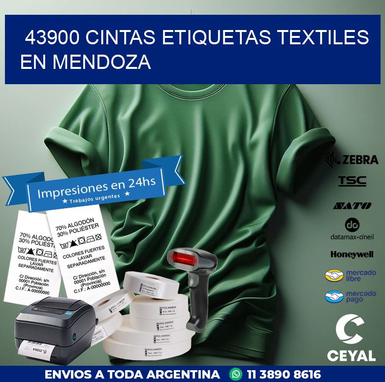 43900 CINTAS ETIQUETAS TEXTILES EN MENDOZA