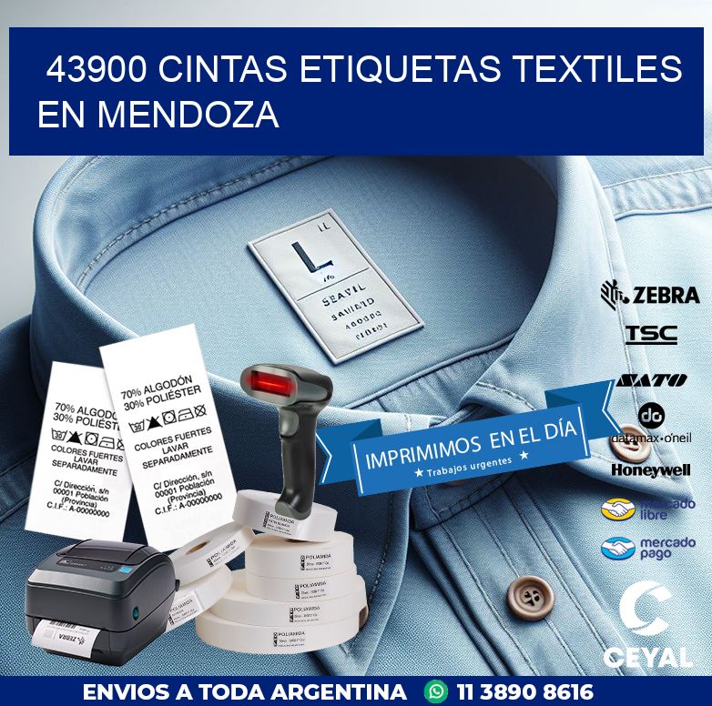 43900 CINTAS ETIQUETAS TEXTILES EN MENDOZA