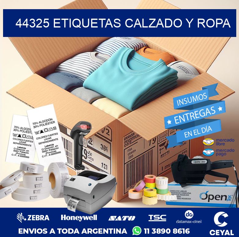 44325 ETIQUETAS CALZADO Y ROPA