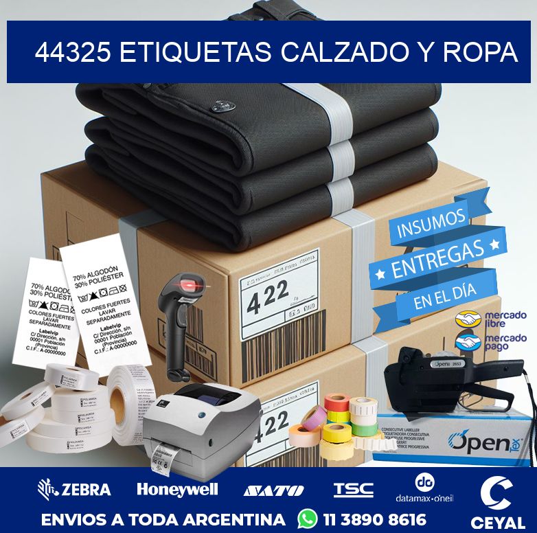 44325 ETIQUETAS CALZADO Y ROPA