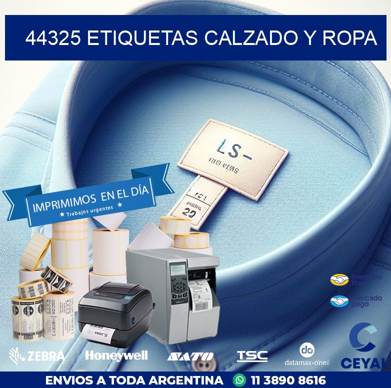 44325 ETIQUETAS CALZADO Y ROPA