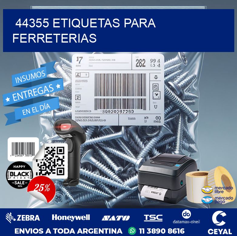 44355 ETIQUETAS PARA FERRETERIAS