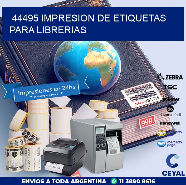 44495 IMPRESION DE ETIQUETAS PARA LIBRERIAS
